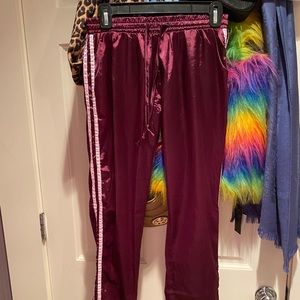 purple two tone joggers
